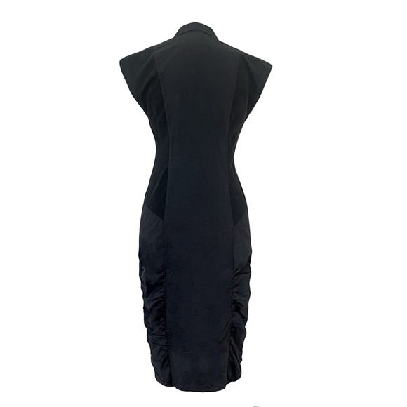 NWT 96% Cotton Collared Dress with Zipper and Ruched Sides - Picture 2 of 4